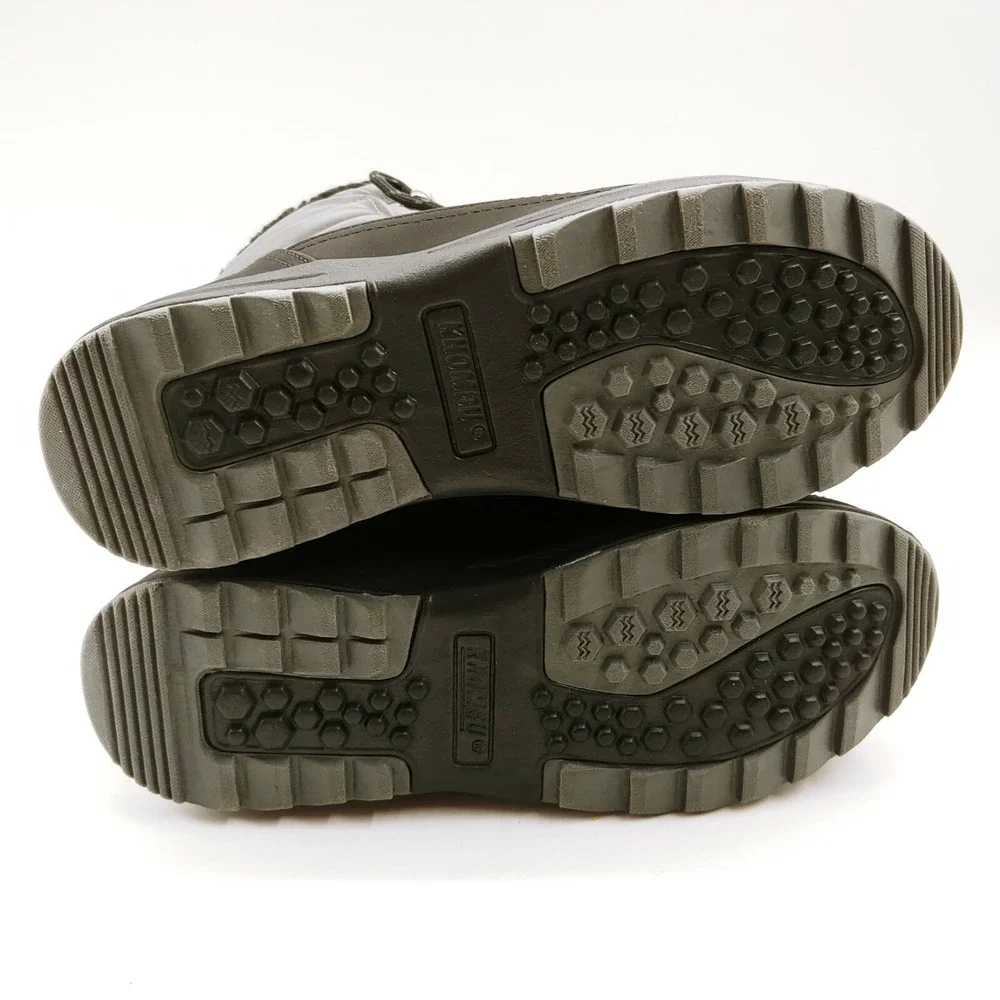Khombus Shoes Mens Hiking Boots Alegra‎ Leather Memory Foam Lightweight Grey 7